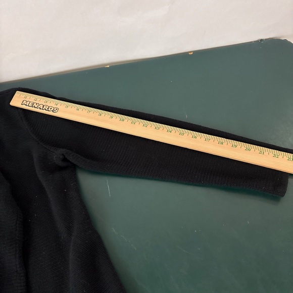 Talbots Textured Open-Front Cardigan Women’s Petite Medium Black Sweater - Picture 9 of 9